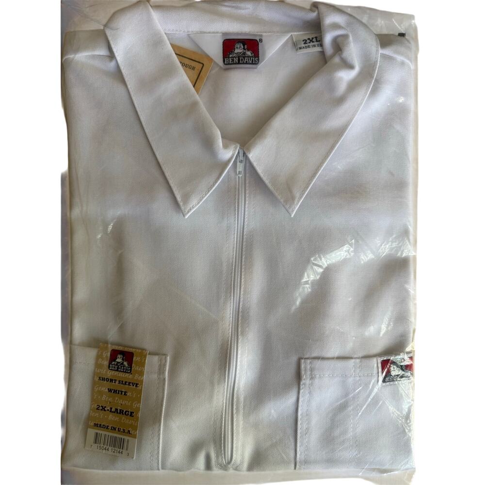 Ben Davis Short Sleeve Half Zip Shirt -white-
Size 2XL brand new with tags.